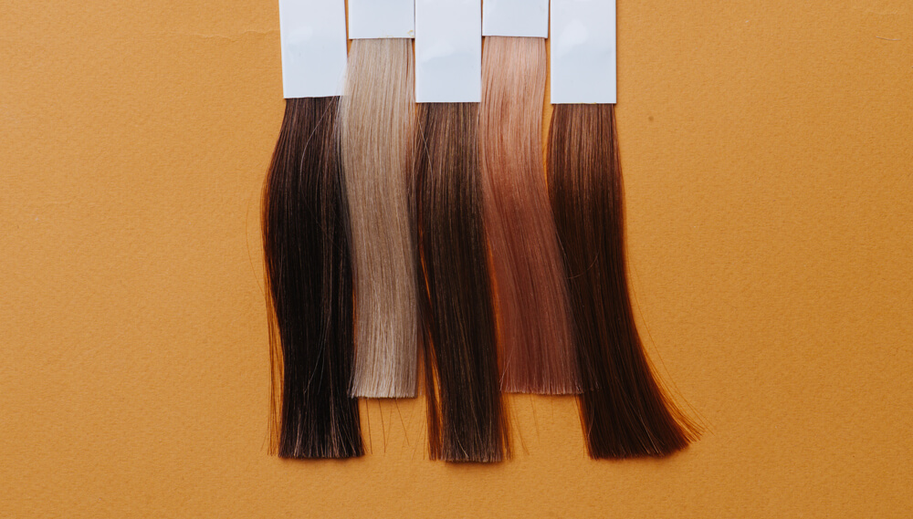 Hair color swatches.