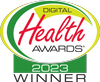 2023 Digital Health Awards winner logo. 