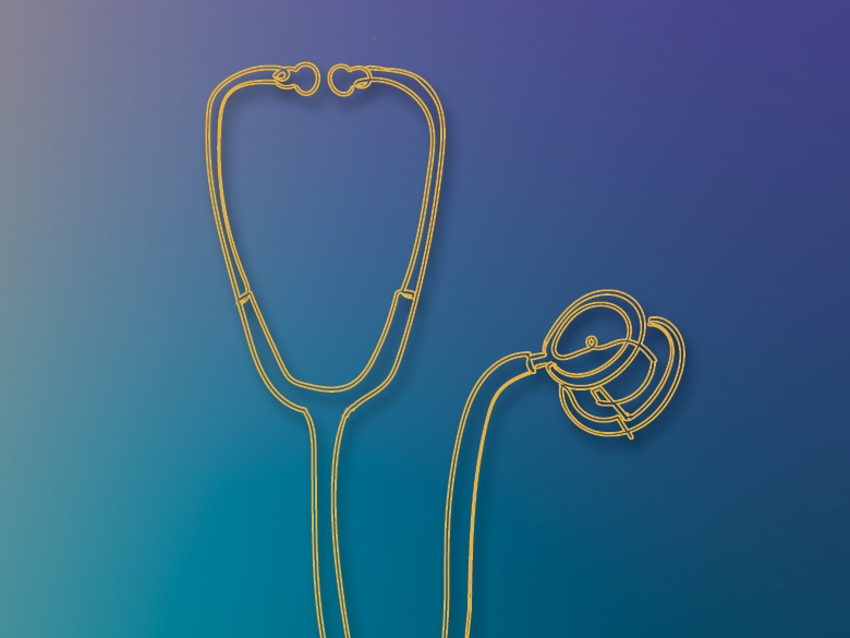 Illustration of a stethoscope.