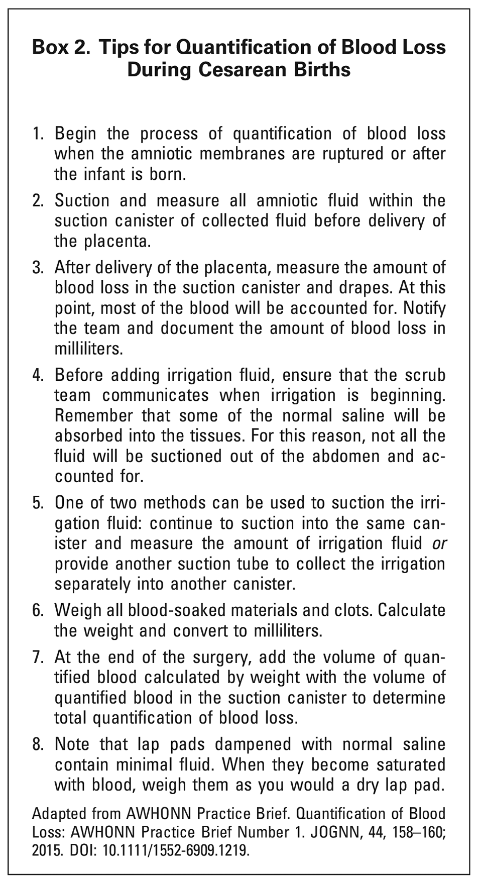 Quantitative Blood Loss in Obstetric Hemorrhage
