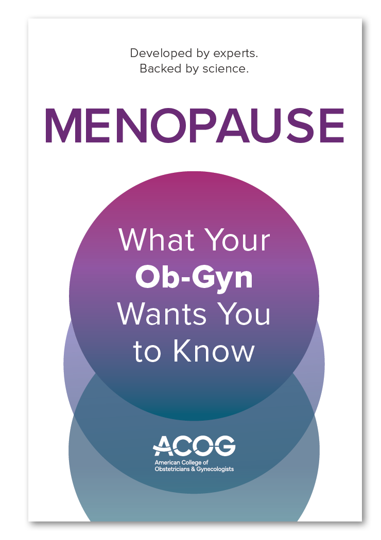 Menopause: What Your Ob-Gyn Wants You to Know book cover.